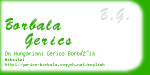 borbala gerics business card